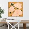 Modern Peonies I by Emma Scarvey 22-in. W x 22-in. H. Canvas Wall Art Print Framed in Natural